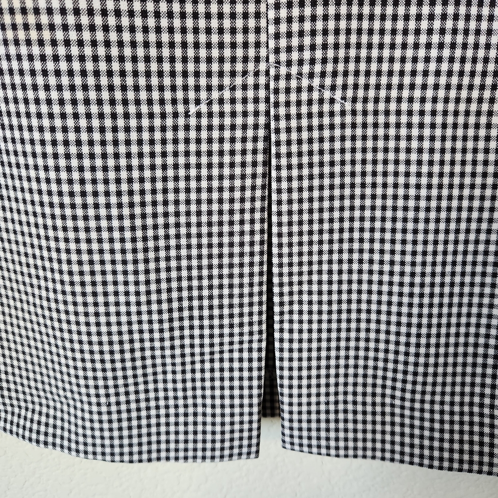 Vintage Black & White Checked Short Skirt Size 12 - Picture 2 of 6